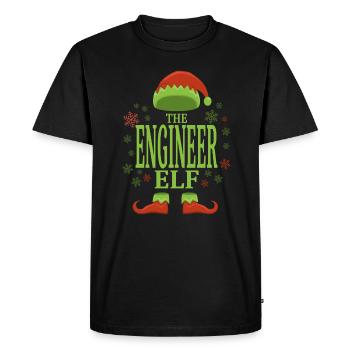 Engineer Christmas Elf - Men's Premium Organic T-Shirt - black - Front - Nico (187cm)