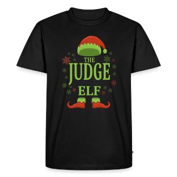 Juge Elfe de Noël - T-shirt Premium bio Homme - noir - Devant - Nico (187cm)