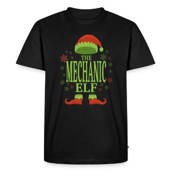 Mechanic Christmas Elf - Men's Premium Organic T-Shirt - black - Front - Nico (187cm)