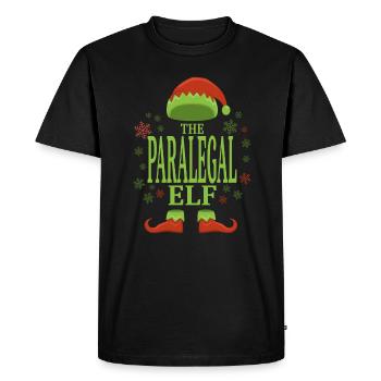 Parajuriste Elfe de Noël - T-shirt Premium bio Homme - noir - Devant - Nico (187cm)