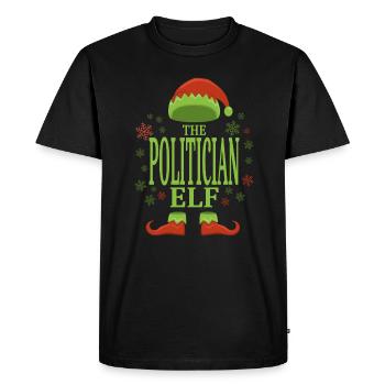 Politicien Elfe de Noël - T-shirt Premium bio Homme - noir - Devant - Nico (187cm)