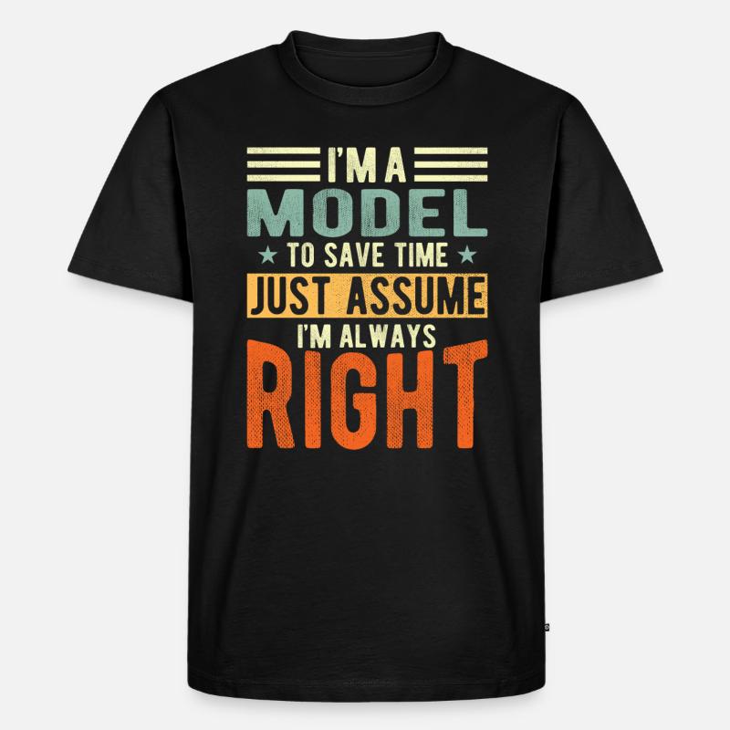 Modell - Männer Premium Bio T-Shirt - Schwarz