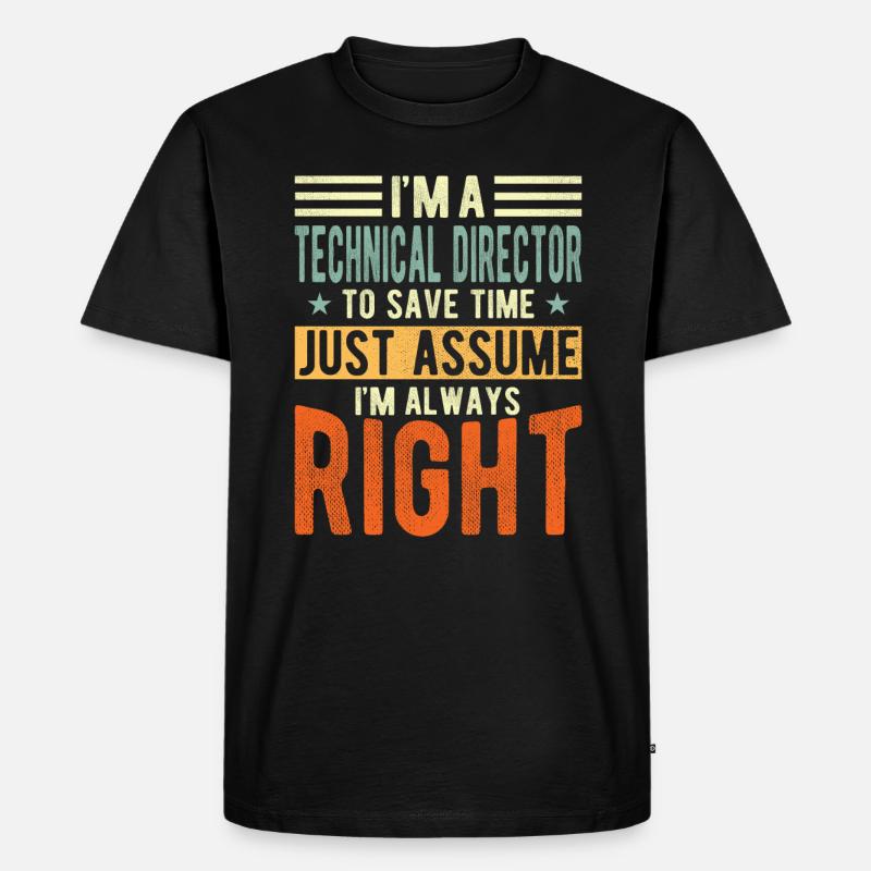 Technischer Direktor - Männer Premium Bio T-Shirt - Schwarz