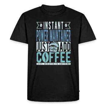 Machtbauer Kaffee Spruch - T-shirt Premium bio Homme - noir - Devant - Nico (187cm)