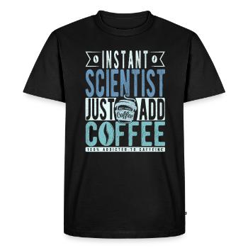 Café scientifique disant - T-shirt Premium bio Homme - noir - Devant - Nico (187cm)
