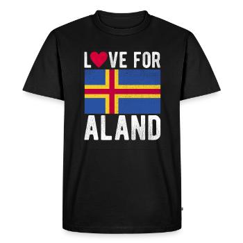 Aland Souvenir - Men's Premium Organic T-Shirt - black - Front - Nico (187cm)