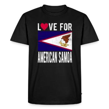 Souvenir des îles Samoa américaines - T-shirt Premium bio Homme - noir - Devant - Nico (187cm)