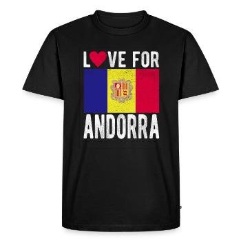 Souvenir Andorre - T-shirt Premium bio Homme - noir - Devant - Nico (187cm)