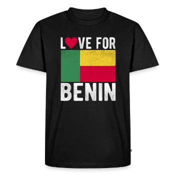 Bénin Souvenir - T-shirt Premium bio Homme - noir - Devant - Nico (187cm)