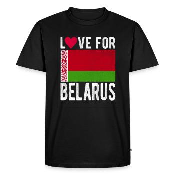 Belarus Souvenir - Men's Premium Organic T-Shirt - black - Front - Nico (187cm)