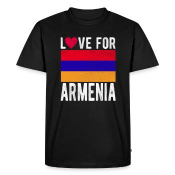 Arménie Souvenir - T-shirt Premium bio Homme - noir - Devant - Nico (187cm)