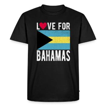 Bahamas Souvenir - T-shirt Premium bio Homme - noir - Devant - Nico (187cm)