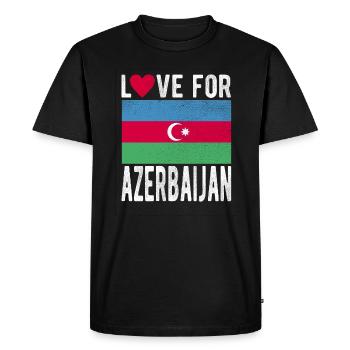 Azerbaïdjan Souvenir - T-shirt Premium bio Homme - noir - Devant - Nico (187cm)
