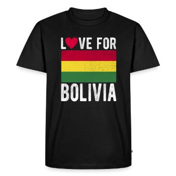 Souvenir Bolivie - T-shirt Premium bio Homme - noir - Devant - Nico (187cm)