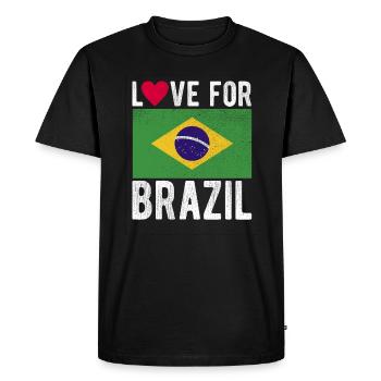 Brazil Souvenir - Men's Premium Organic T-Shirt - black - Front - Nico (187cm)
