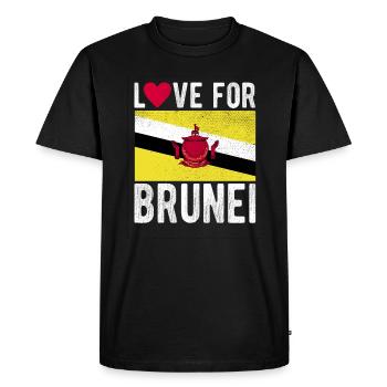 Brunei Souvenir - T-shirt Premium bio Homme - noir - Devant - Nico (187cm)