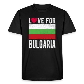Bulgarie Souvenir - T-shirt Premium bio Homme - noir - Devant - Nico (187cm)