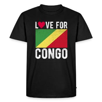 Congo Souvenir - T-shirt Premium bio Homme - noir - Devant - Nico (187cm)