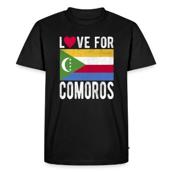 Komoros Souvenir - Men's Premium Organic T-Shirt - black - Front - Nico (187cm)