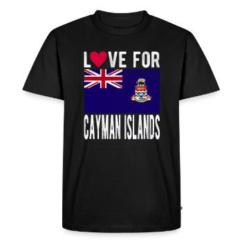 Souvenir des îles Caïmans - T-shirt Premium bio Homme - noir - Devant - Nico (187cm)