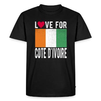 Cote D'ivoire Souvenir - Men's Premium Organic T-Shirt - black - Front - Nico (187cm)