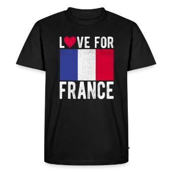 France Souvenir - Men's Premium Organic T-Shirt - black - Front - Nico (187cm)