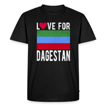 Souvenir du Daghestan - T-shirt Premium bio Homme - noir - Devant - Nico (187cm)