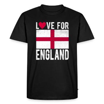 England Souvenir - Men's Premium Organic T-Shirt - black - Front - Nico (187cm)