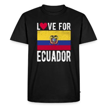 Souvenir de l’Équateur - T-shirt Premium bio Homme - noir - Devant - Nico (187cm)