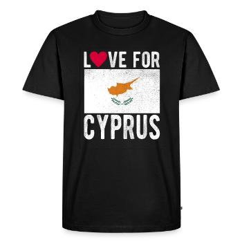 Souvenir de Chypre - T-shirt Premium bio Homme - noir - Devant - Nico (187cm)