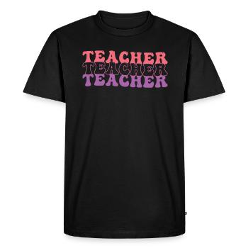 Infirmière Hippie - T-shirt Premium bio Homme - noir - Devant - Nico (187cm)
