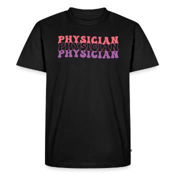 Infirmière Hippie - T-shirt Premium bio Homme - noir - Devant - Nico (187cm)