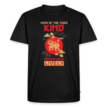 Signe chinois du zodiaque tigre - T-shirt Premium bio Homme - noir - Devant - Nico (187cm)