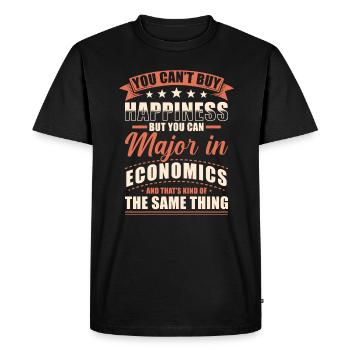 Diplôme en économie - T-shirt Premium bio Homme - noir - Devant - Nico (187cm)