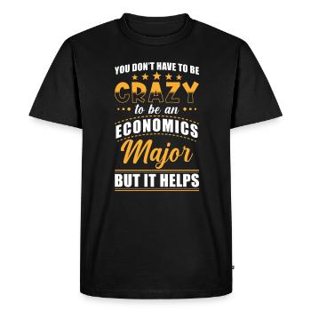 Diplôme en économie - T-shirt Premium bio Homme - noir - Devant - Nico (187cm)