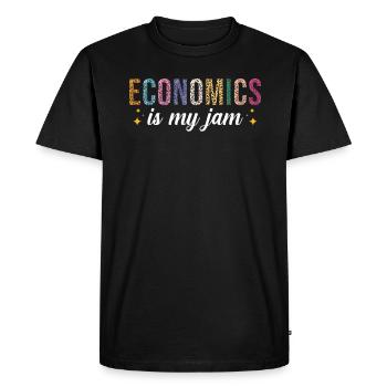 Economics is my passion - Men's Premium Organic T-Shirt - black - Front - Nico (187cm)