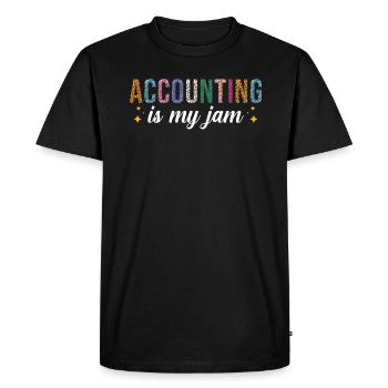 La comptabilité est ma passion - T-shirt Premium bio Homme - noir - Devant - Nico (187cm)