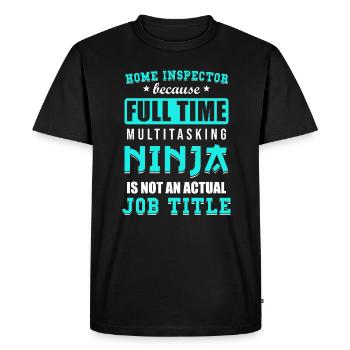 Inspecteur en bâtiment Spruch - T-shirt Premium bio Homme - noir - Devant - Nico (187cm)