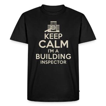 Building inspector Spruch - Men's Premium Organic T-Shirt - black - Front - Nico (187cm)