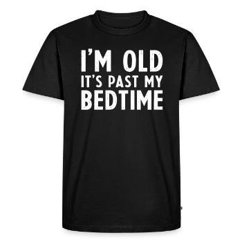 Bedtime Bed Sleep Saying - Men's Premium Organic T-Shirt - black - Front - Nico (187cm)