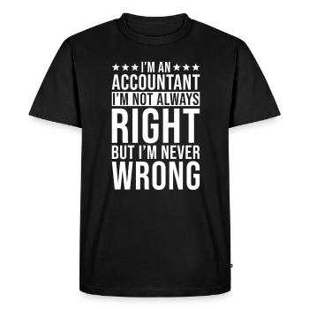 Comptable Dire - T-shirt Premium bio Homme - noir - Devant - Nico (187cm)