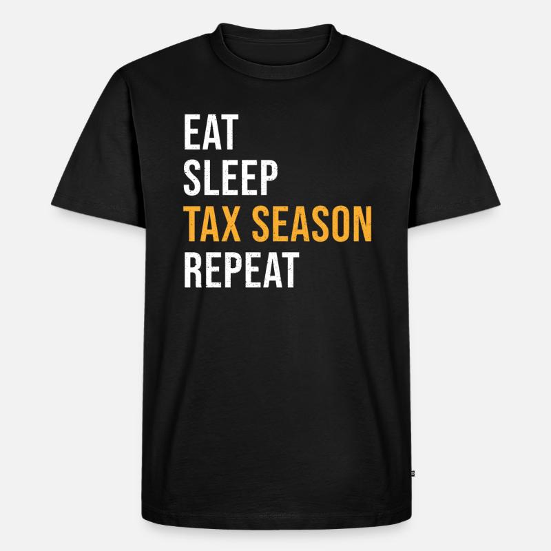 Buchhalter Spruch Steuersaison - Männer Premium Bio T-Shirt - Schwarz