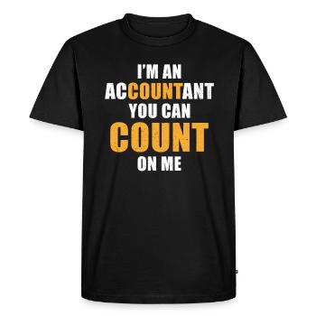 Comptable Spuch Vous pouvez compter sur moi - T-shirt Premium bio Homme - noir - Devant - Nico (187cm)