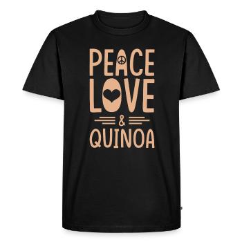 Dicton du quinoa - T-shirt Premium bio Homme - noir - Devant - Nico (187cm)