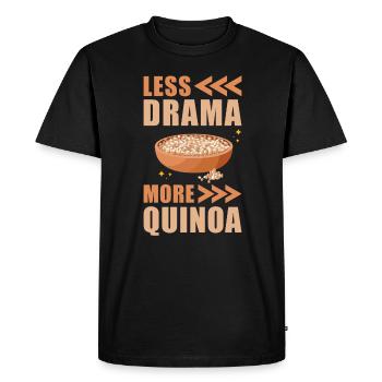 Dicton du quinoa - T-shirt Premium bio Homme - noir - Devant - Nico (187cm)