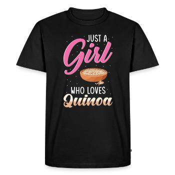 Dicton du quinoa - T-shirt Premium bio Homme - noir - Devant - Nico (187cm)