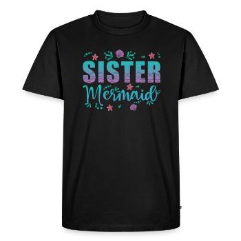Sister Mermaid - Men's Premium Organic T-Shirt - black - Front - Nico (187cm)