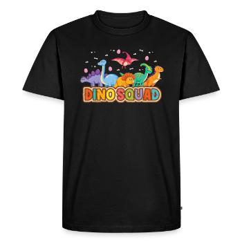 Groupe de fête des dinosaures de la Dino Squad - T-shirt Premium bio Homme - noir - Devant - Nico (187cm)