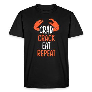 Crab saying - Men's Premium Organic T-Shirt - black - Front - Nico (187cm)