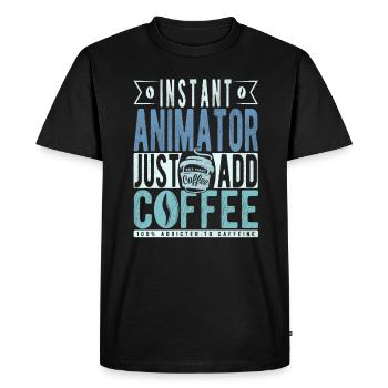 Dicton de café Buchalter - T-shirt Premium bio Homme - noir - Devant - Nico (187cm)